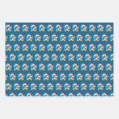 Weihnachts-Tiger-Wrapping Paper Set 3 Blätter (Vorderseite)