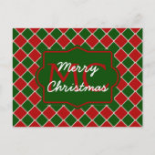 Weihnachts-Tiles Personalisierte Postkarte (Vorderseite)