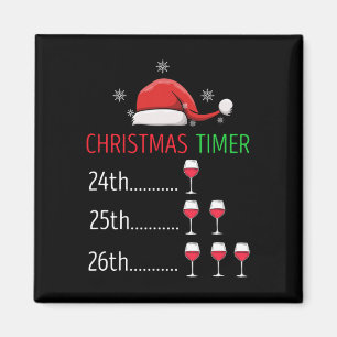 Weihnachts-Timer Wein Countdown Lustiger Feiertags Magnet