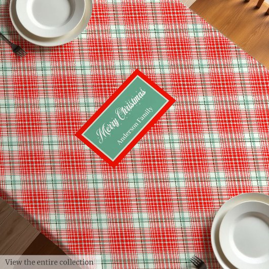 Weihnachts-Tischdecke mit Monogramm-Geschenkidee Tischdecke