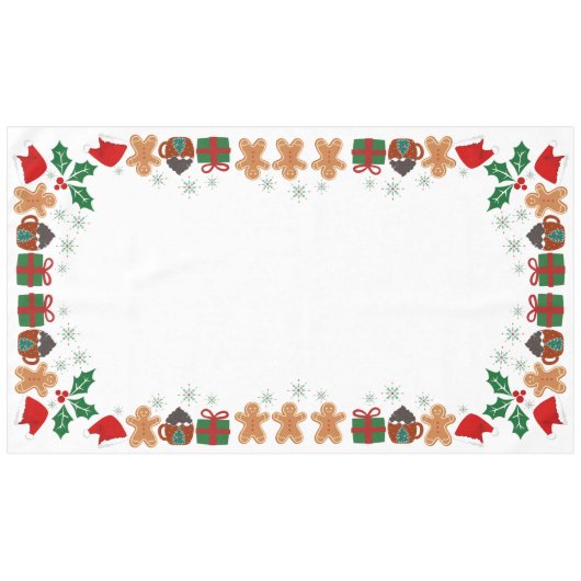 Weihnachts-Tischdecken, 60"x104" Tischdecke (Vorderseite (Horizontal))