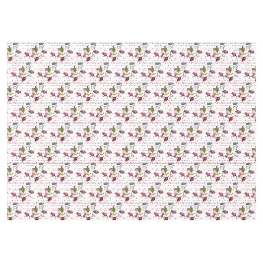 Weihnachts-Tischdecken, rosa Autoelf, Lichter Tischdecke (Vorderseite (Horizontal))
