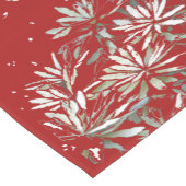 Weihnachts-Tischläufer mit rotem Hintergrund Kurzer Tischläufer (Ecke)