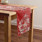 Weihnachts-Tischläufer mit rotem Hintergrund Kurzer Tischläufer (Beispiel)