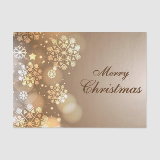 Weihnachts-Tissue/Frohe Weihnachtsschneeflocken Seidenpapier (Vorderseite)