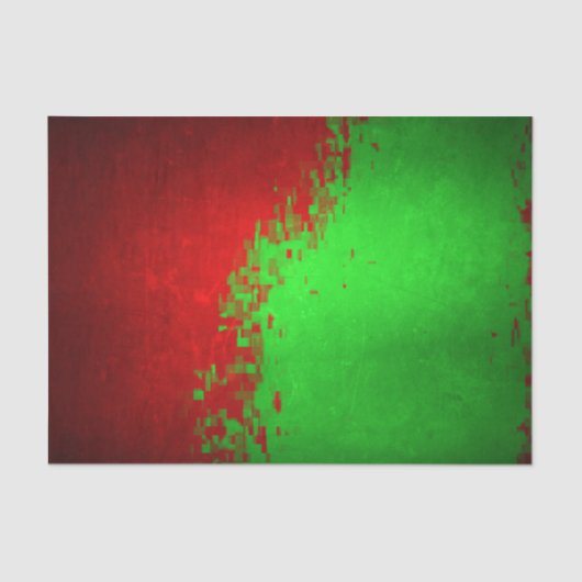 Weihnachts-Tissue Paper Digital Red Green Design Seidenpapier (Vorderseite)