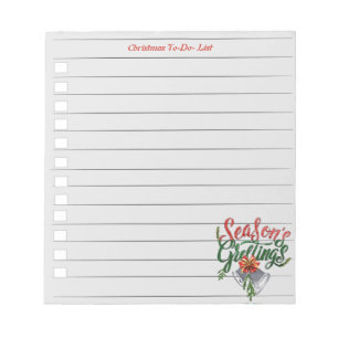 Weihnachts-To-Do-Liste Notizblock