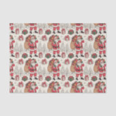 Weihnachts-Toile Chinoiserie Seidenpapier (Vorderseite)