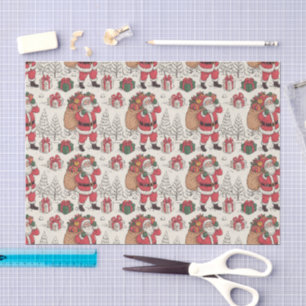 Weihnachts-Toile Chinoiserie Seidenpapier