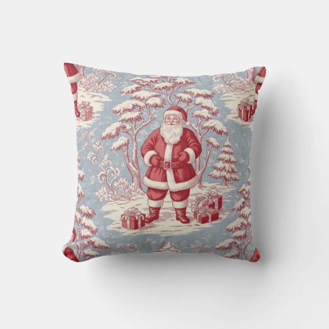 Weihnachts-Toile  Kissen (Vorderseite)