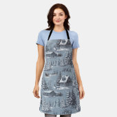 Weihnachts-Toile Schürze (Getragen)