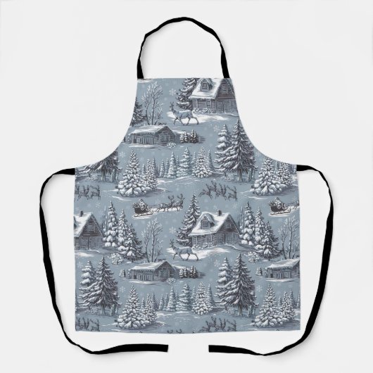 Weihnachts-Toile Schürze (Vorderseite)