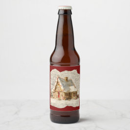 Weihnachts-Toilette Santa Bierflaschenetikett