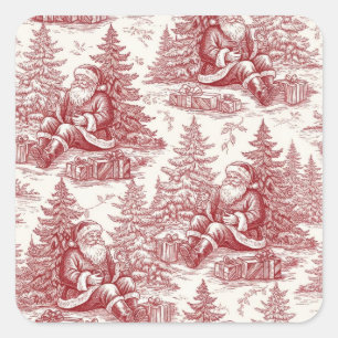 Weihnachts-Toiletten-Aufkleber Quadratischer Aufkleber