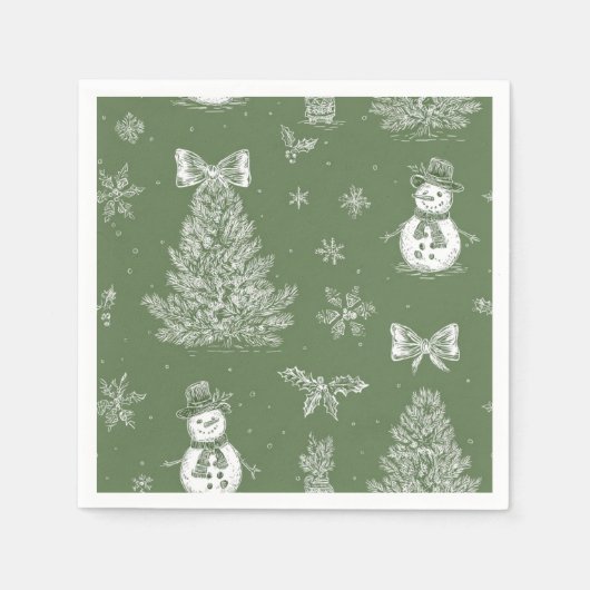 Weihnachts-Toiletten-Tischservietten Serviette (Vorderseite)
