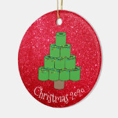 Weihnachts-Toilettenpapier Baum Covid 2020 Glitzer Keramik Ornament (Links)