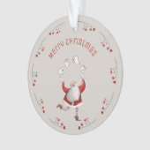 Weihnachts-Toilettenpapier Weihnachtsmann Ornament (Vorderseite)