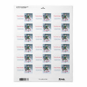 Weihnachts-Toon-Girl im Winterwald Adressaufkleber (Vorne)