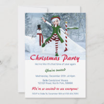 Weihnachts-Toon-Girl im Winterwald