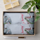 Weihnachts-Toon-Girl im Winterwald Seidenpapier (Geschenk)