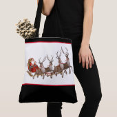 Weihnachts Tote Tag Santa and Sleigh Tasche (Von Nahem)
