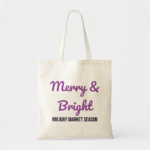 Weihnachts-Totebeutel-Design, Fröhlich & Hell