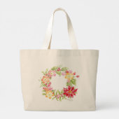 Weihnachts-Totgebäck Wasserfarbenkrez Jumbo Stoffbeutel (Rückseite)