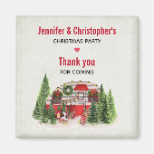 Weihnachts-Trailer-Camper Rustikale Szene Vielen D Magnet (Vorne)