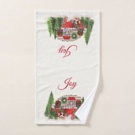 Weihnachts-Trailer-Campingplatz Outdoorsy-Thema Badhandtuch Set