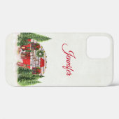 Weihnachts-Trailer-Campingplatz Outdoorsy-Thema Case-Mate iPhone Hülle (Rückseite (Horizontal))