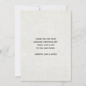 Weihnachts-Trailer-Campingplatz Outdoorsy-Thema Dankeskarte (Rückseite)