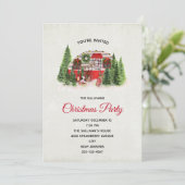 Weihnachts-Trailer-Campingplatz Outdoorsy-Thema Einladung (Stehend Vorderseite)