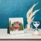 Weihnachts-Trailer-Campingplatz Outdoorsy-Thema Fotoplatte (InSitu)