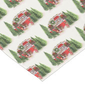 Weihnachts-Trailer-Campingplatz Outdoorsy-Thema Kurzer Tischläufer (Ecke)
