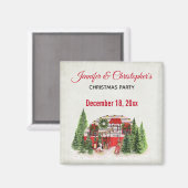 Weihnachts-Trailer-Campingplatz Outdoorsy-Thema Magnet (Vorderseite/Rückseite)