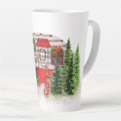 Weihnachts-Trailer-Campingplatz Outdoorsy-Thema Milchtasse (Rechte Ecke)