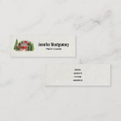 Weihnachts-Trailer-Campingplatz Outdoorsy-Thema Mini Visitenkarte (Vorne/Hinten)