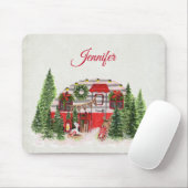 Weihnachts-Trailer-Campingplatz Outdoorsy-Thema Mousepad (Mit Mouse)