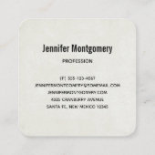 Weihnachts-Trailer-Campingplatz Outdoorsy-Thema Quadratische Visitenkarte (Rückseite)