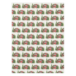 Weihnachts-Trailer-Campingplatz Outdoorsy-Thema Tischdecke