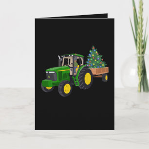 Weihnachts-Traktor-Bauernhof-Baum-Weihnachtsbeleuc Karte