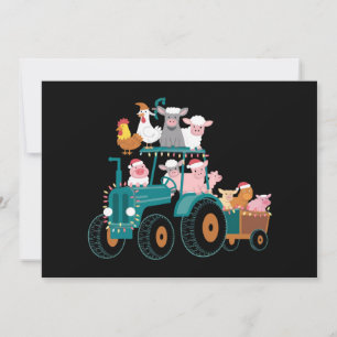 Weihnachts-Traktor-Farm Lustiger Urlaub Feiertagskarte