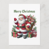 Weihnachts-Traktor Feiertagspostkarte (Vorderseite)