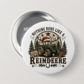 Weihnachts-Traktor-Rentiere Button (Vorne & Hinten)