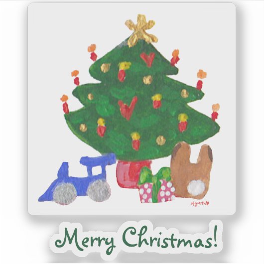 Weihnachts-Tree-Aufkleber! Aufkleber (Vorderseite)