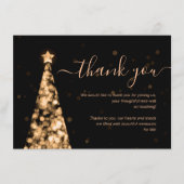 Weihnachts-Tree Gold-Hochzeit Dankeschön-Karte Begleitkarte (Vorderseite)