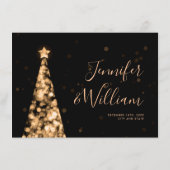 Weihnachts-Tree Gold-Hochzeit Dankeschön-Karte Begleitkarte (Rückseite)