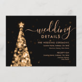 Weihnachts-Tree-Gold-Hochzeitskarte Begleitkarte (Vorderseite)