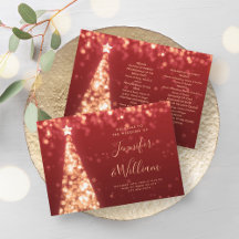Weihnachts-Tree-Gold-Hochzeitsprogramm