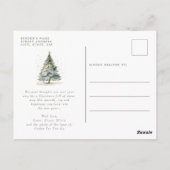 Weihnachts Tree Gold Star Corporate Postkarte (Rückseite)